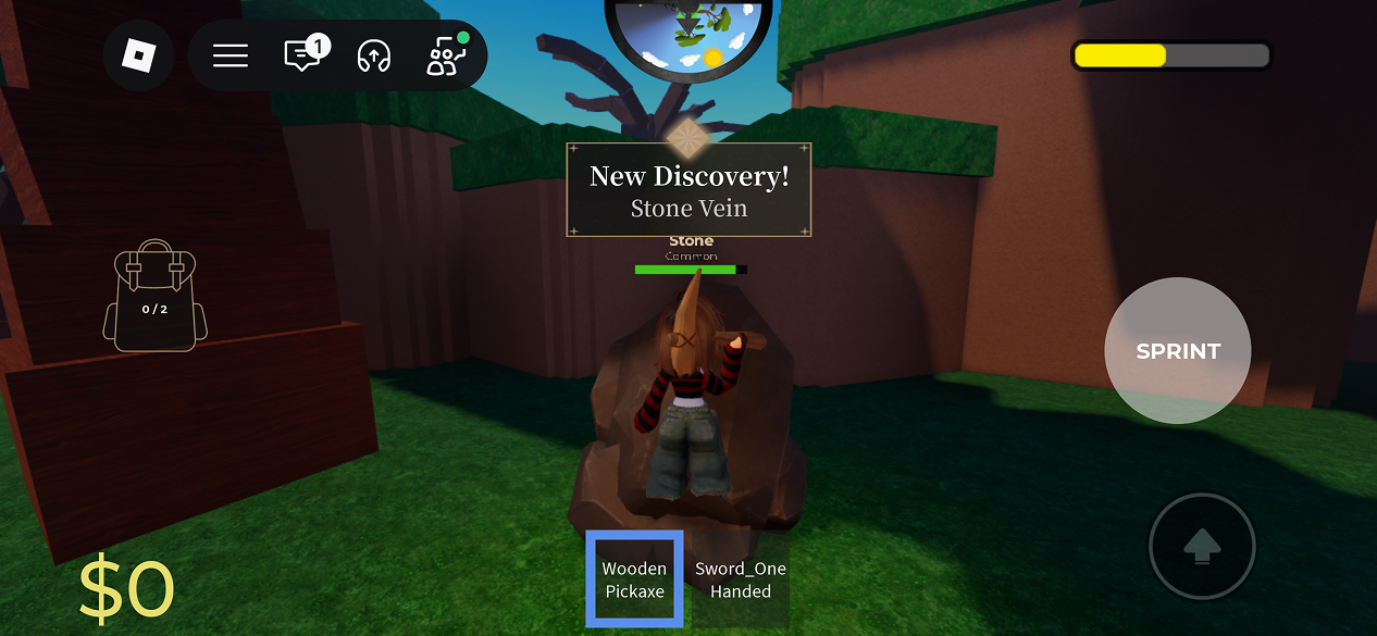 Roblox UI anvendt i spillet